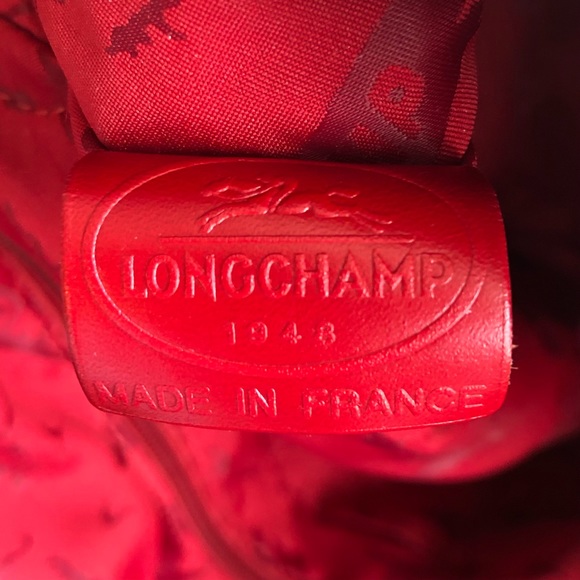 Vintage Longchamp Red Leather Purse - Picture 8 of 15